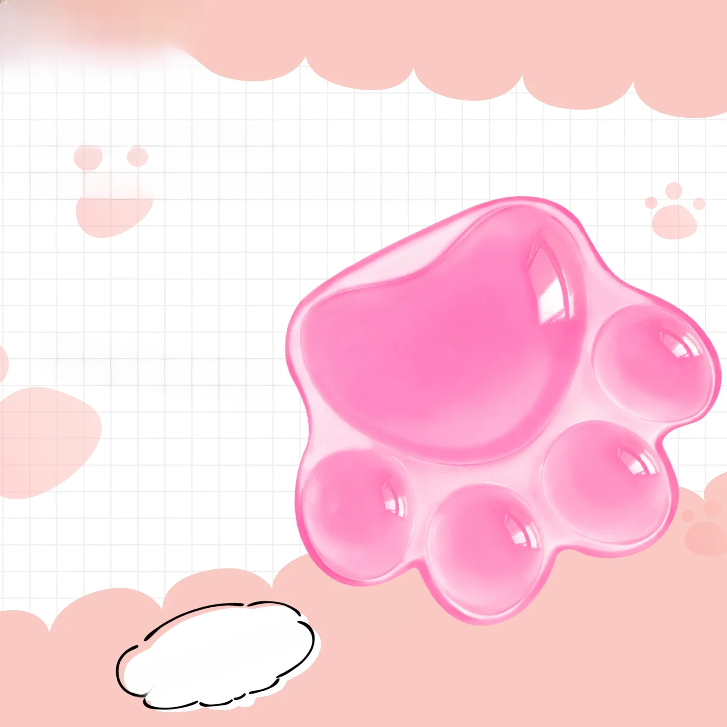 EXCO Silicone Mouse Wrist Rest Support Ergonomic Cat Paw Hand Pad Cushion Comfortable Soft for Gaming Office Computer Laptop