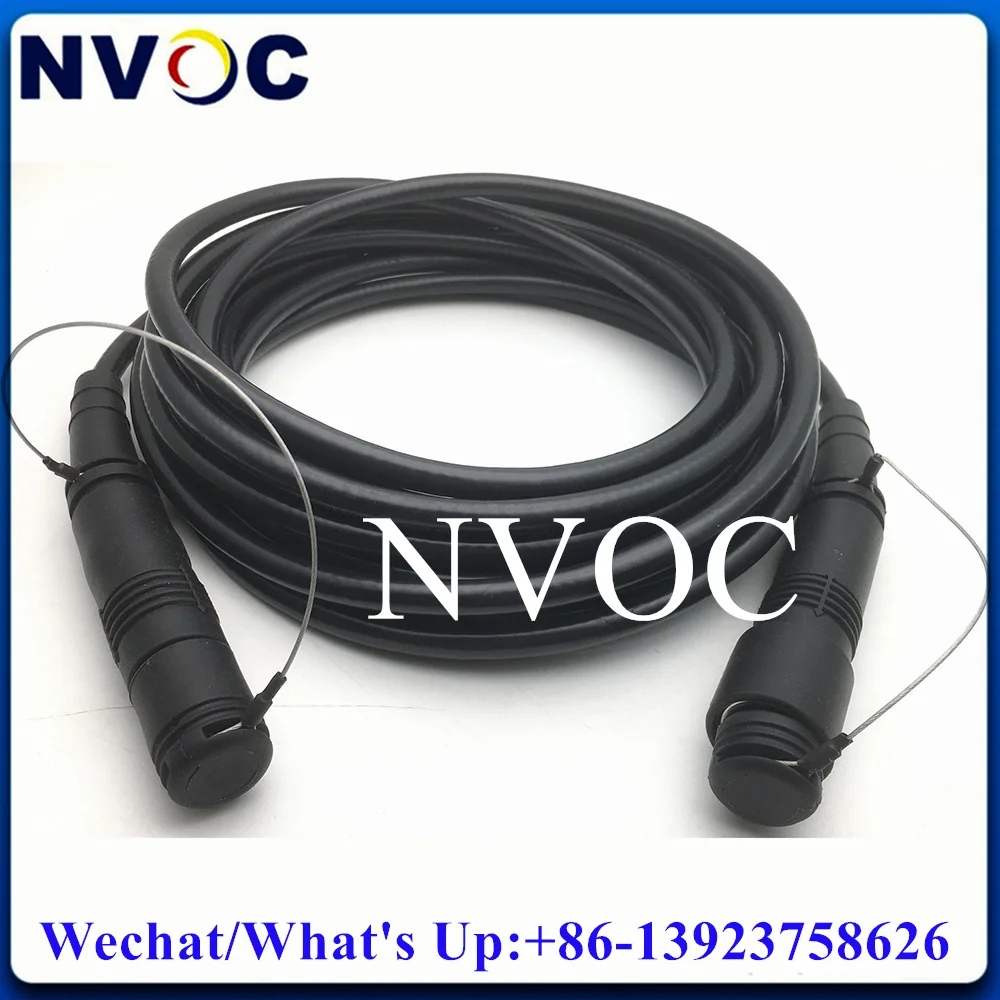 2 buah kabel PVC Patch serat optik 20M Cable SMPTE kabel PVC, HDTV kamera Hybrid electric-fibre LeMo konektor Self-Latching FUW-PUW