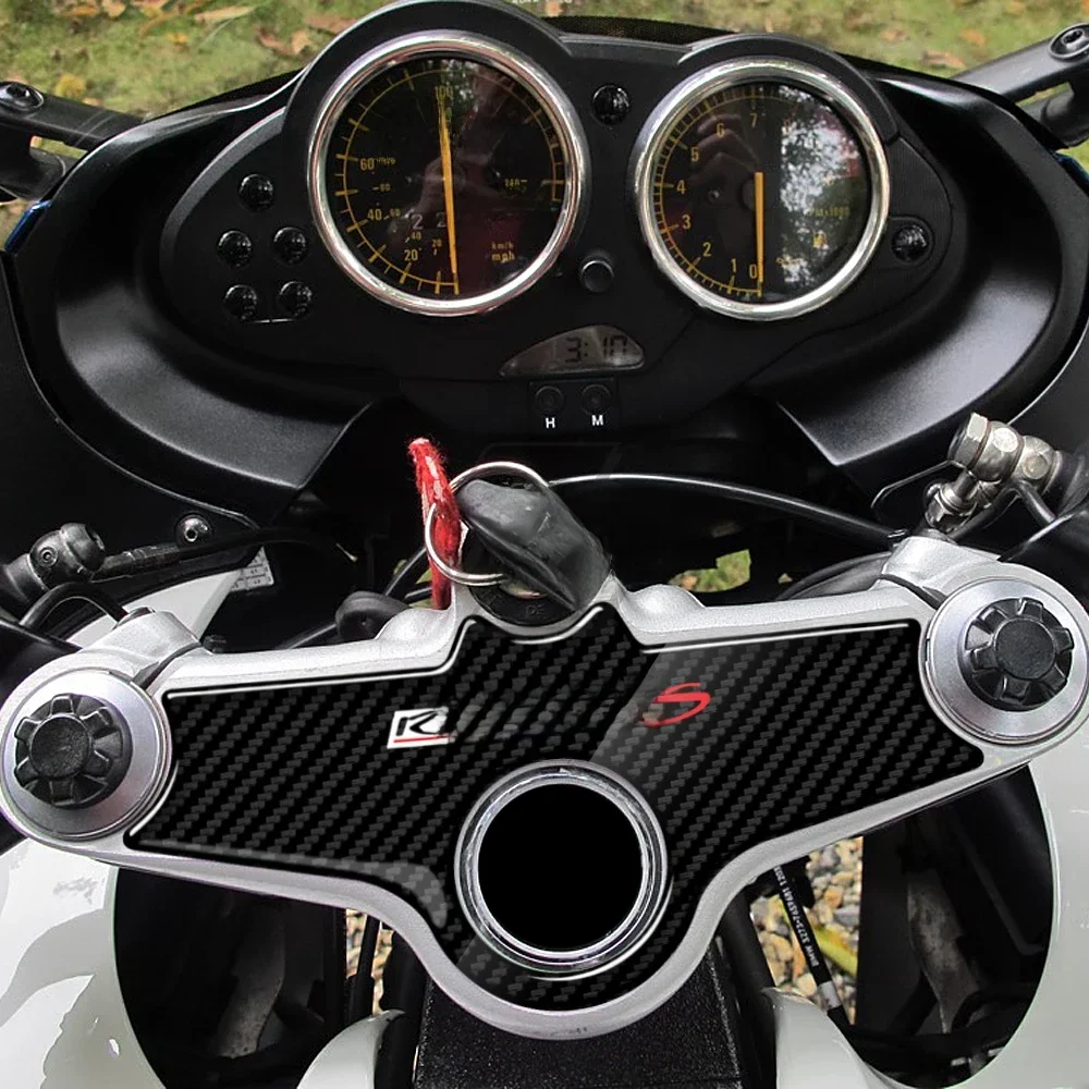 Défenseur à Triple joug supérieur aspect carbone 3D pour BMW Motorrad R1100S 1996-2001