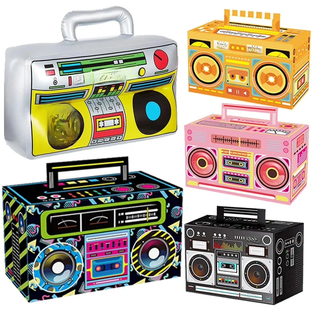 1 paquet de boĂźtes Ă cadeaux nouveautĂ©, boĂźtes Ă bonbons pour thĂšme des annĂ©es 80 et 90, dĂ©cor rĂ©tro et fournitures de fĂȘte Hip Hop, accessoires Radio