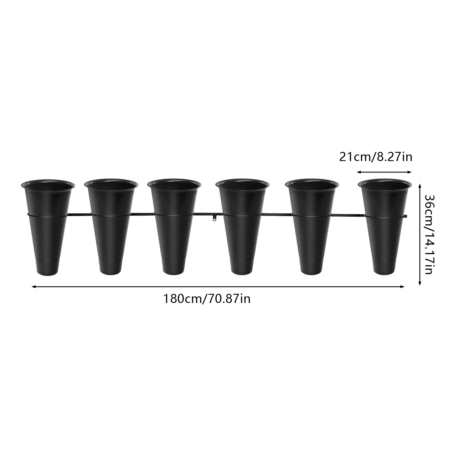 Wall-mounted Flower Stand, Flower Stand with Buckets, Wall-mounted Flower Display Stand Pre-drilled Holes For Homes, Gardens