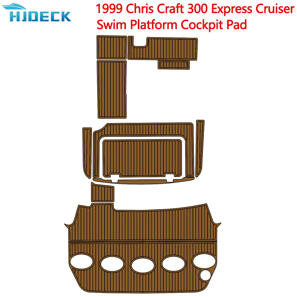 1999 Chris Craft 300 Express Cruiser Traction Mat Foot Pad Self Adhesive Sport Cockpit Swimming platform Cockpit Customizable