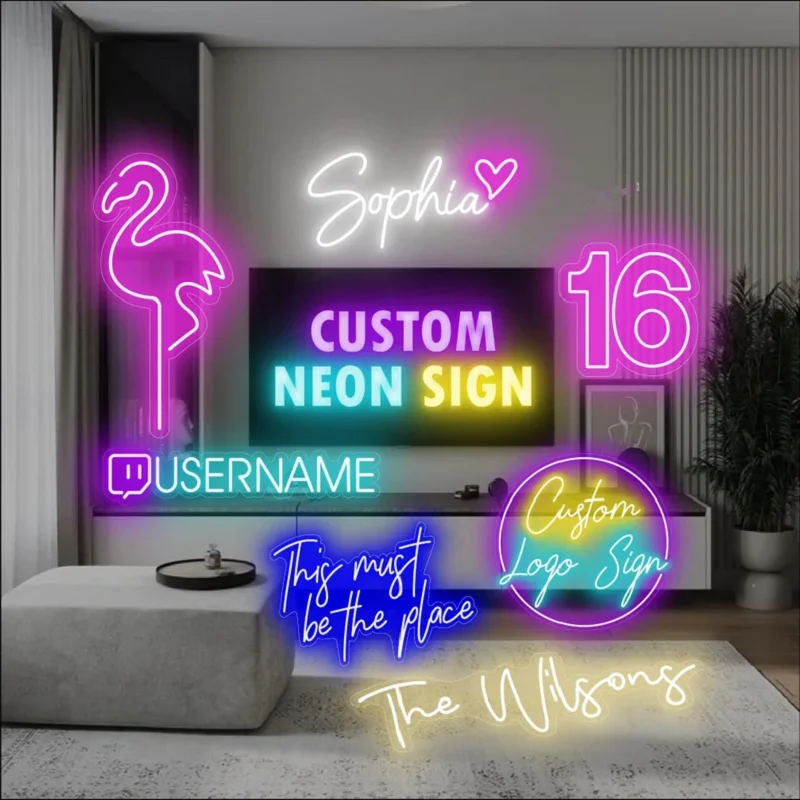 Custom Logo Neon Signs Neon Design Light Up Sign for Company Wall Decor Shop Bar Nails Beauty Business Events Decor