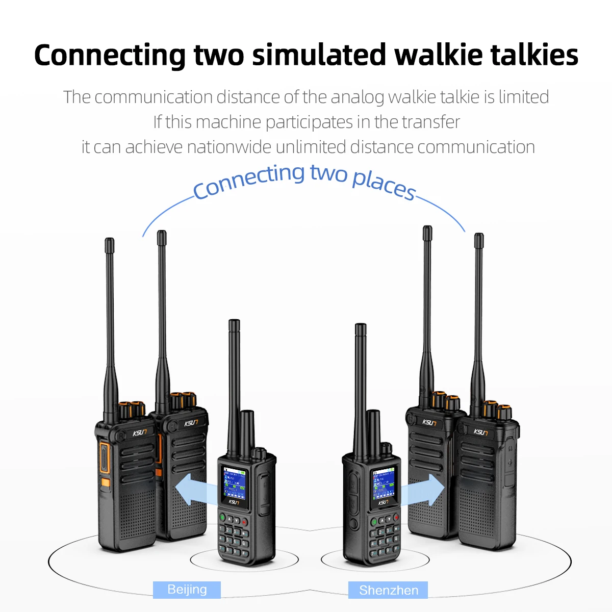 KSUN CT80 المهنية لمسافات طويلة لاسلكي تخاطب الشبكة العامة والاتصالات الجماعية الاتصال الداخلي التناظري للتخييم #6