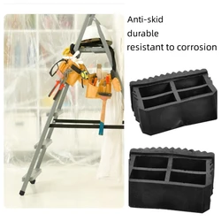 1 Stuks Zwart Rubber Trap Ladder Voeten Anti-Slip Opvouwbare Opstap Ladder Pad Ladder Voet Grip Cover Beschermer Vervangende Gereedschappen