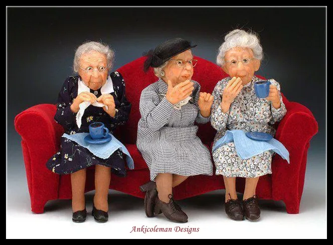

Old Ladies - Counted Cross Stitch Kits - DIY Handmade Needlework Embroidery 14 CT Aida Sets DMC Color