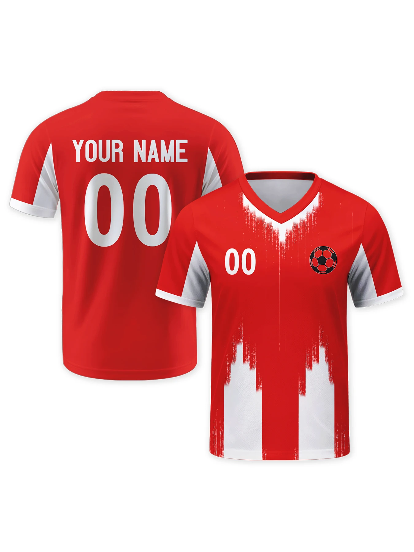 

Custom Soccer Jersey Personalized Red Soccer Training Top with Logo Name Number Soccer Team Shirt for Men Youth Women Fan