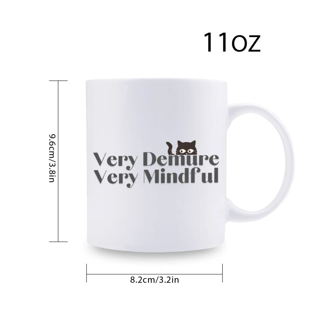 1pc 3A grade 11 oz very mindful ceramic coffee mug for room Halloween decoration Birthday Christmas Holiday Office School gift