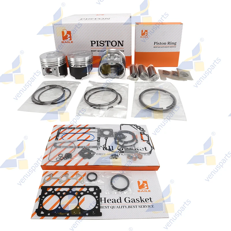 For Kubota D722 Piston Rings Full Gasket Set Overhaul Rebuild Kit Engine Parts 16851-21114 D722EBH D722E