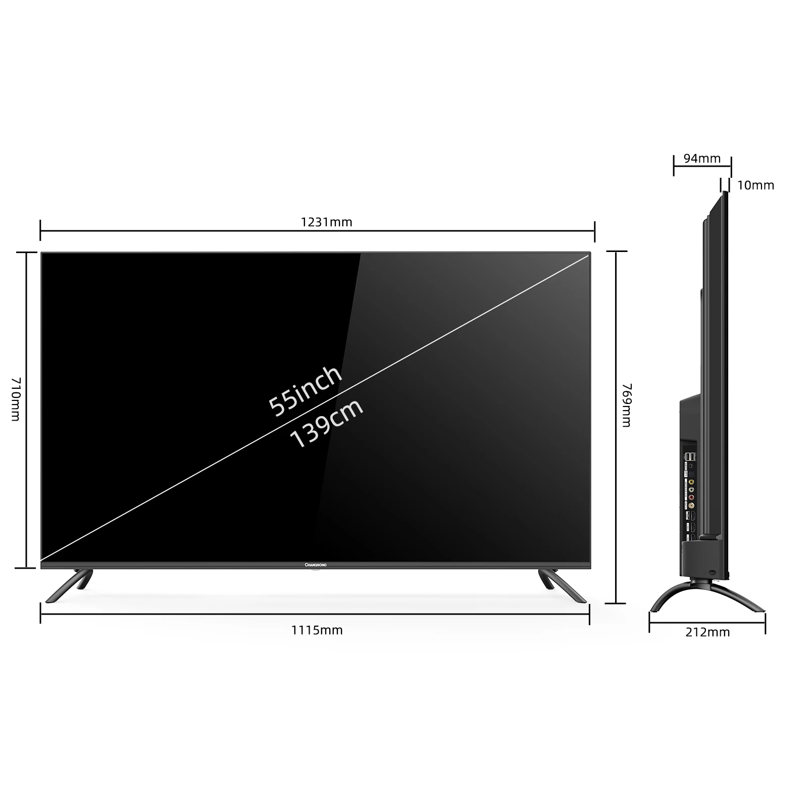 CHANGHONG창홍 G7L 55인치 139cm 4K UHD U55G7L 구글TV HDR 스마트 LED tv 스탠드형 벽걸이형 티비