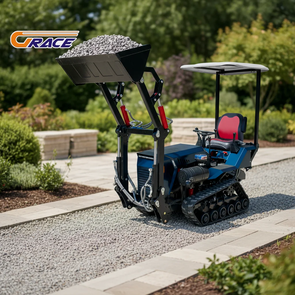 35HP Mini Crawler Tractor Diesel-Powered Small Track Tractor for Orchard Vineyard Tilling & Fertilizing Work