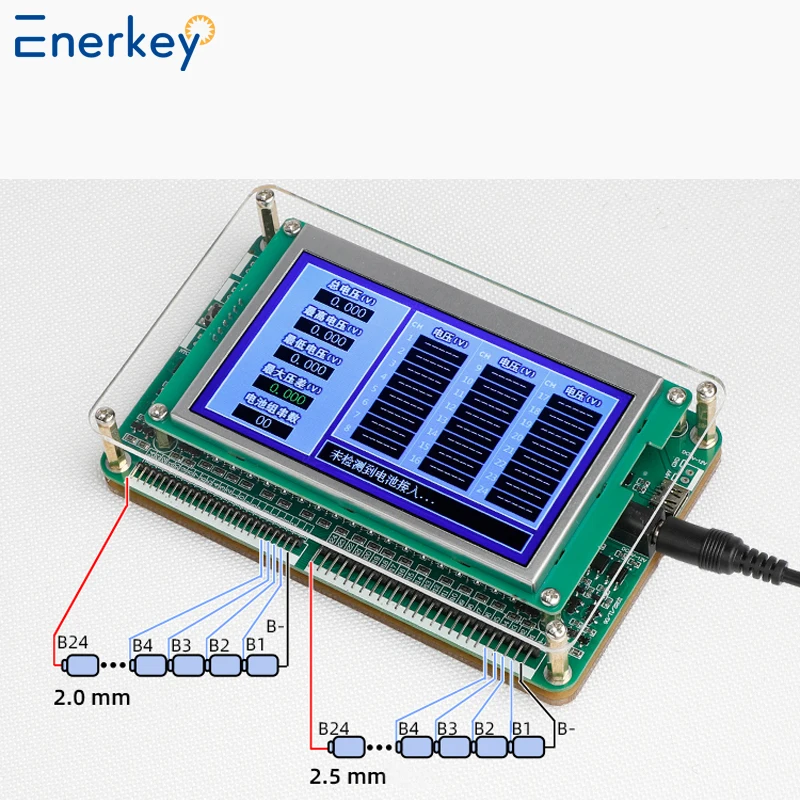 Enerkey 1S-24S Lifepo4 Battery Voltage Tester Lithium ion Single Cell Measurement Identify String Number Lto Volt METER Display