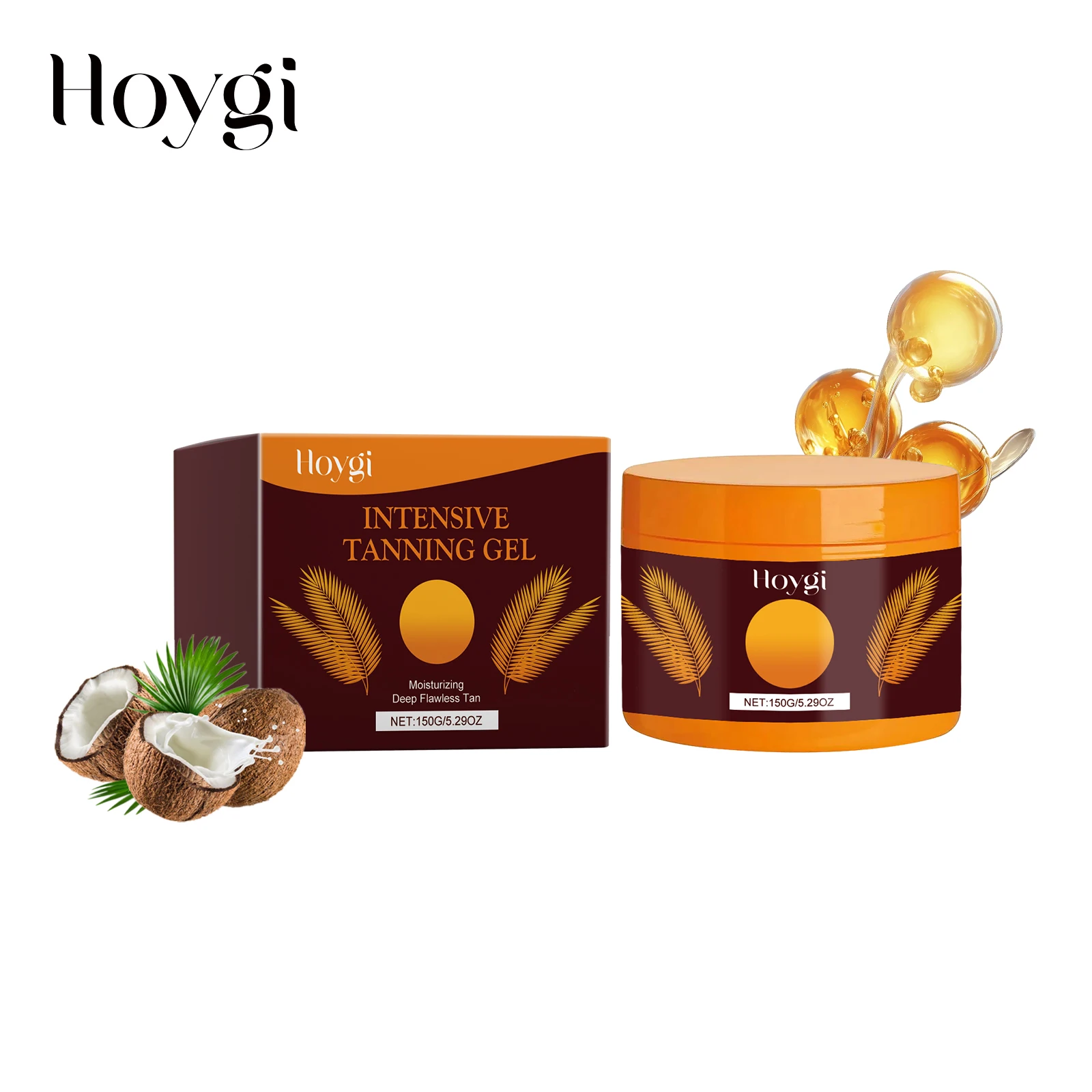 

Hoygi Tanning Gel Sunbathing On Beach In Summer Bronze Wheat Body Hydrated Deep and Flawless Tan Sun-kissed Moisturizing Gel