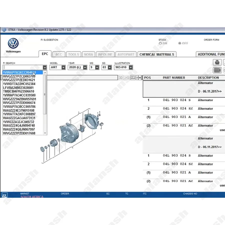 ETKA 8.2 Group Vehicles Electronic Parts Catalogue to 2021 For VW/AUDI/SEAT/SKODA etka 8.2 Multi-Languages