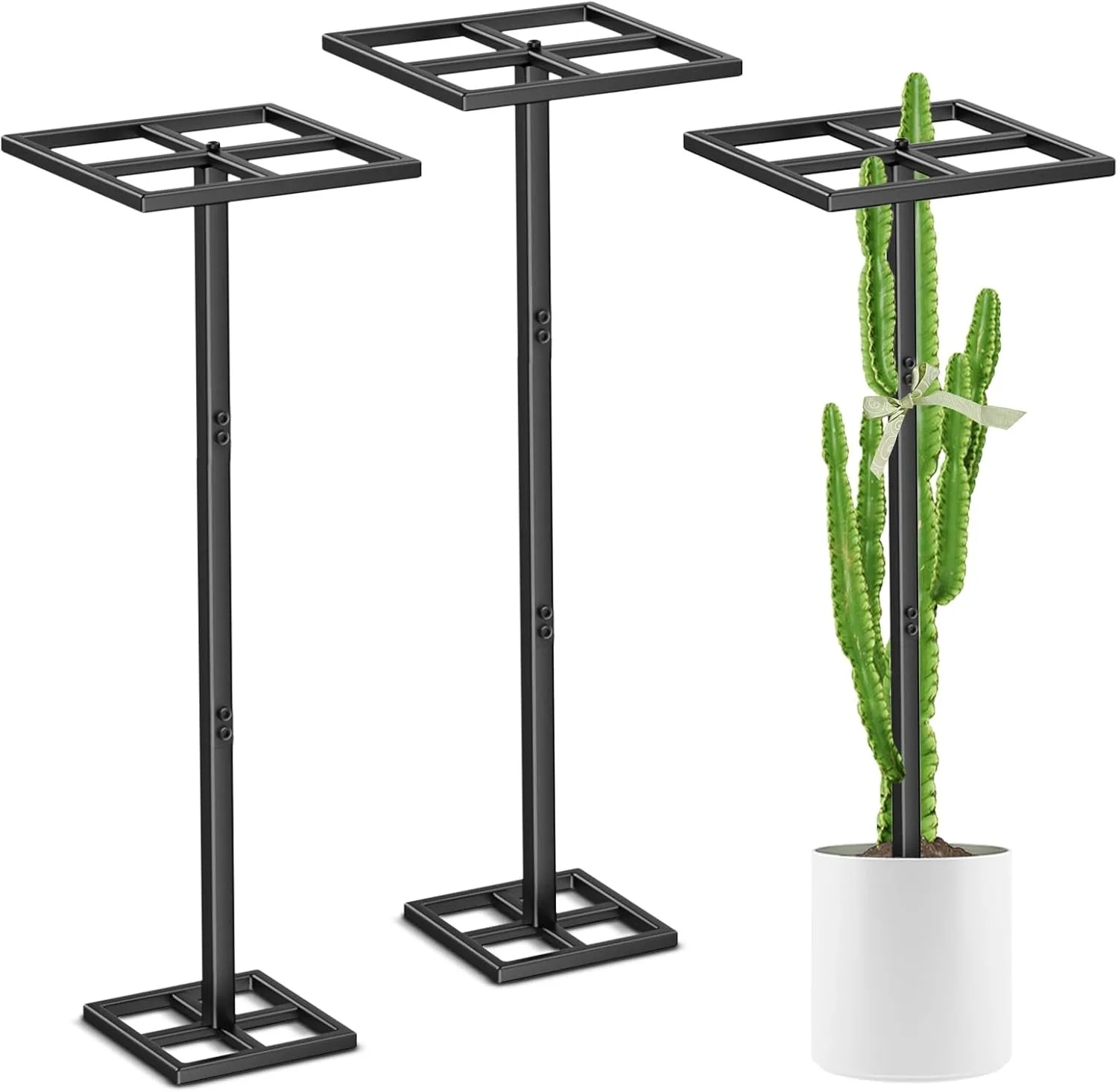 

Metal Dragon Fruit Trellis Adjustable Height Climbing Plant Trellis Stand for Vertical Climbing Plants Cactus Potted Support