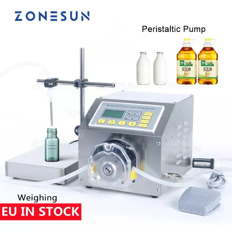 

ZONESUN ZS-PP531W Peristaltic Pump Semi Automatic Liquid Filling Machine juicy fruit Perfume Vial Bottle Filler