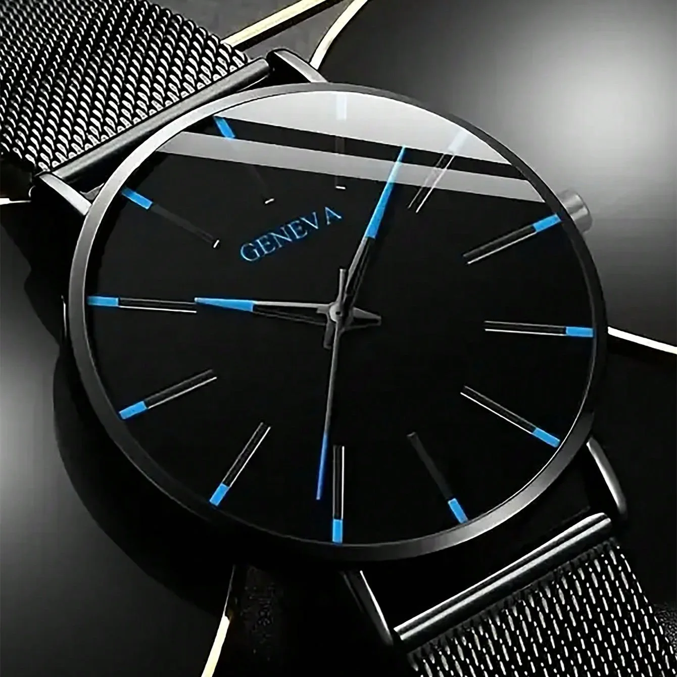 4-Piece Set of Men's Sporty, Fashionable, Casual Watches and a Set of Necklace, Bracelet, and Ring, Suitable for Daily Wear, Birthday Gifts, Back-To-School Season Decorations, Valentine's Day and Christmas Gifts, an Excellent Choice for Men - view 2