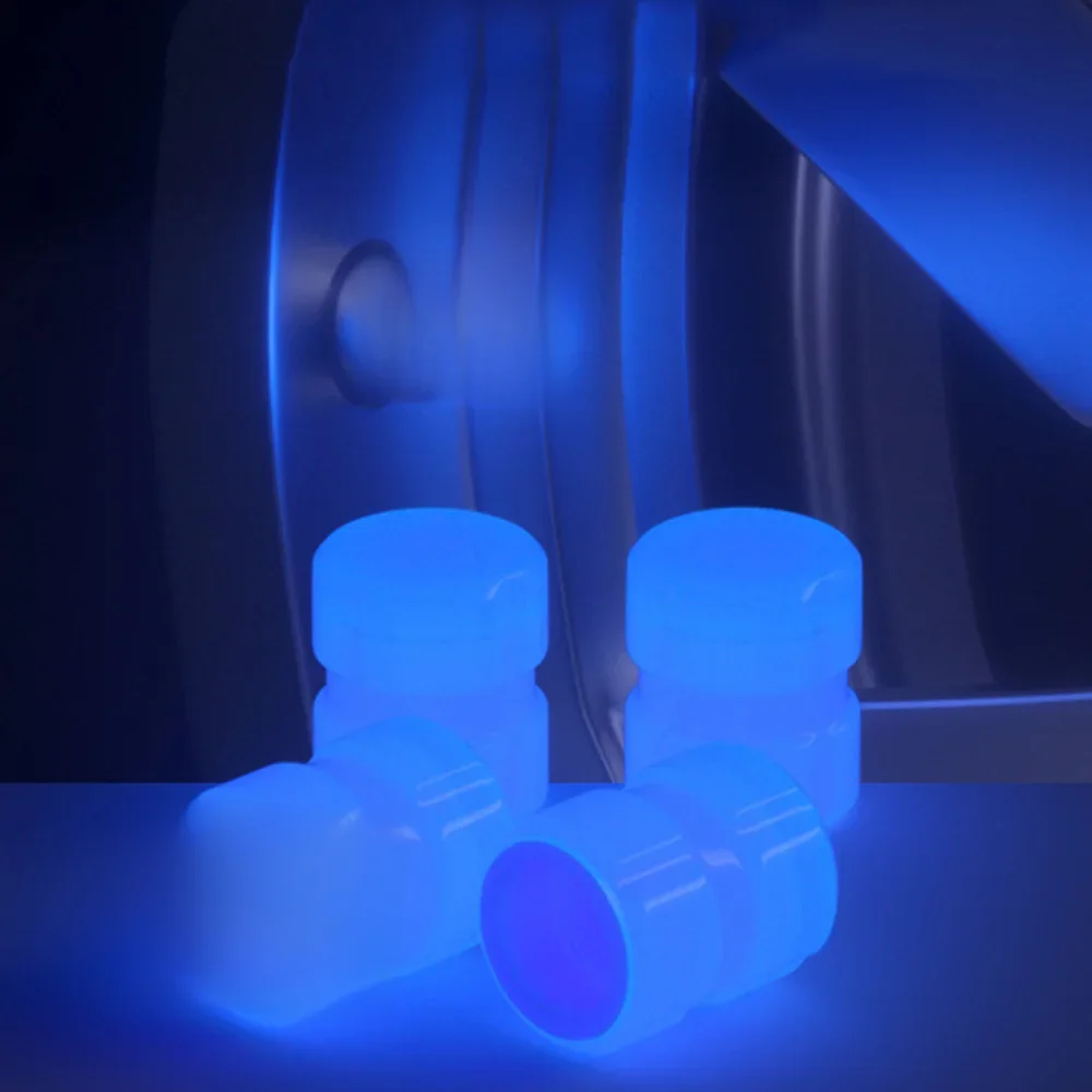 Bouchons de Valve lumineux Fluorescent vert bleu nuit brillant voiture moto vélo roue style moyeu de pneu décoration automobile