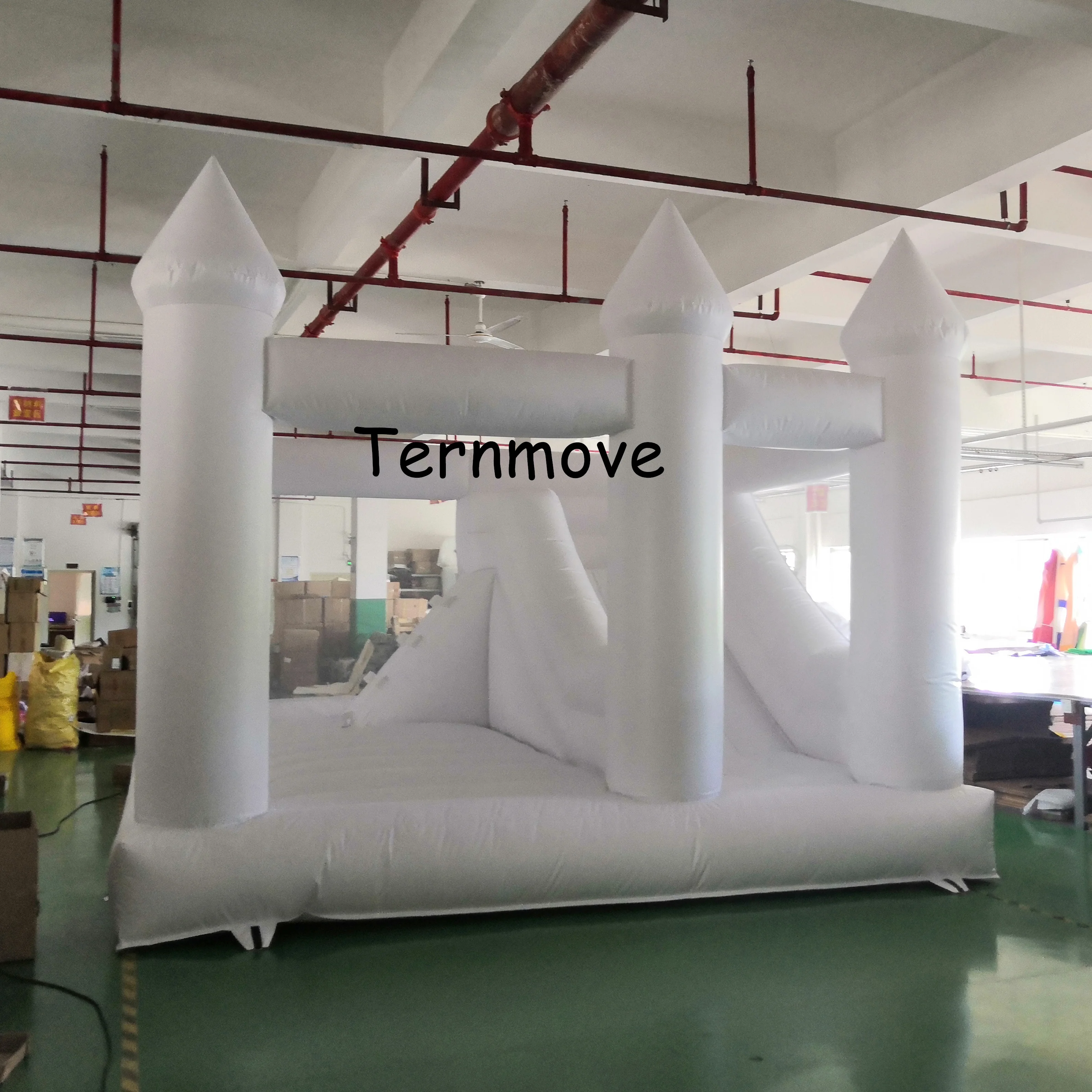 Commercial PVC Grade White Bounce House Jumping Wedding Bouncy Castle House For Kids Birthday Party With Air Blower