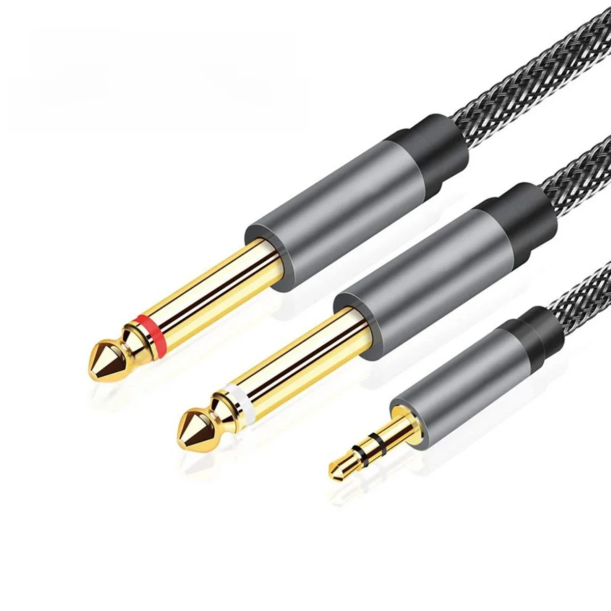 Kabel audio 3,5 mm do podwójnego 6,35 mm TRS AUX męski mono 6,35 Jack do stereo 3,5 Jack do miksera wzmacniacza Adapter 6,35 mm — zdjęcie produktu 7