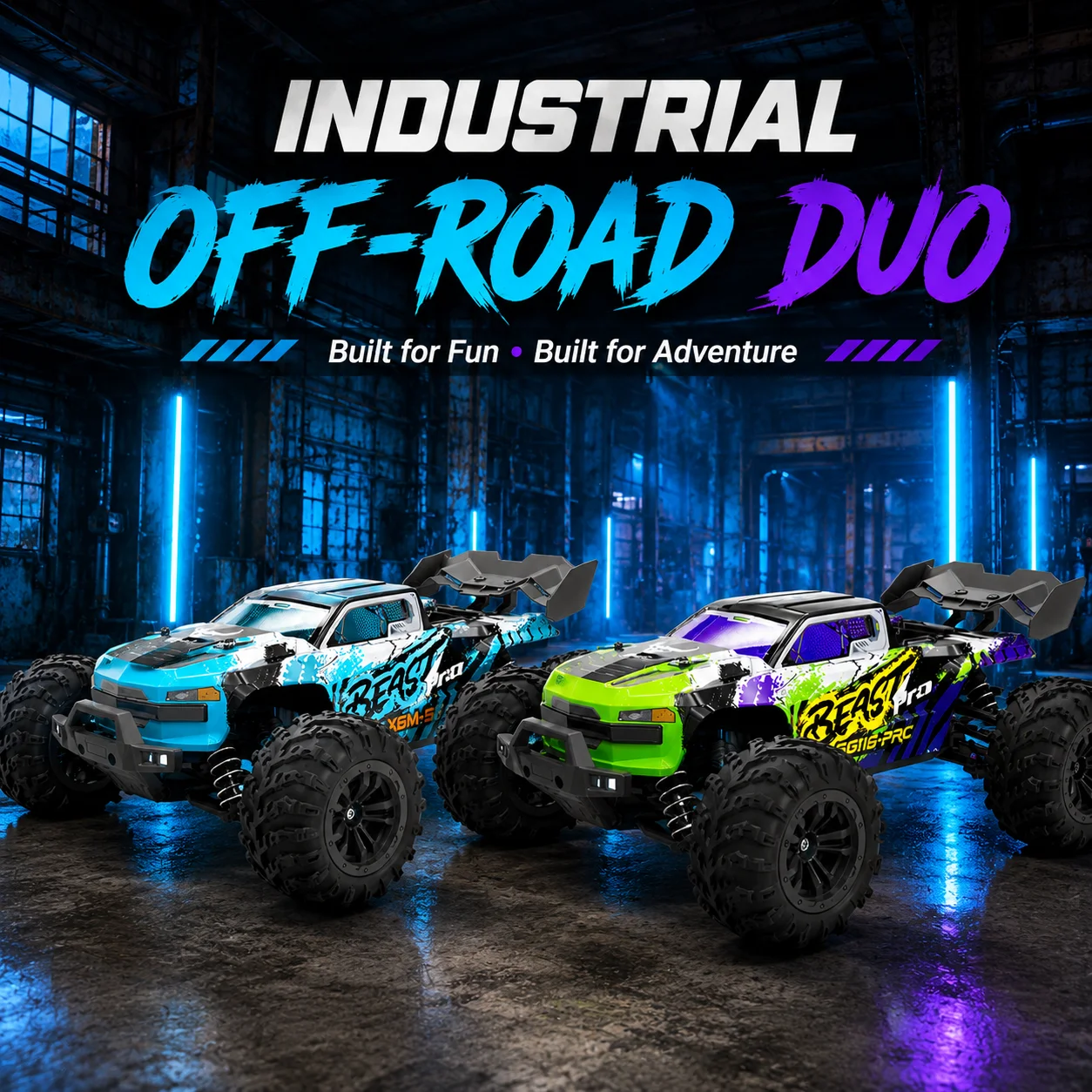 Hochgeschwindigkeits-80km/h-Brushless-Motor und 40km/h-Kohlebürstenmotor, schneller RC-Buggy für jedes Gelände, 2,4G-Fernsteuerungsauto