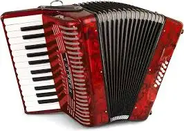 NEW_Red Bass Entry Level Piano Accordion, 12 Bass 1303