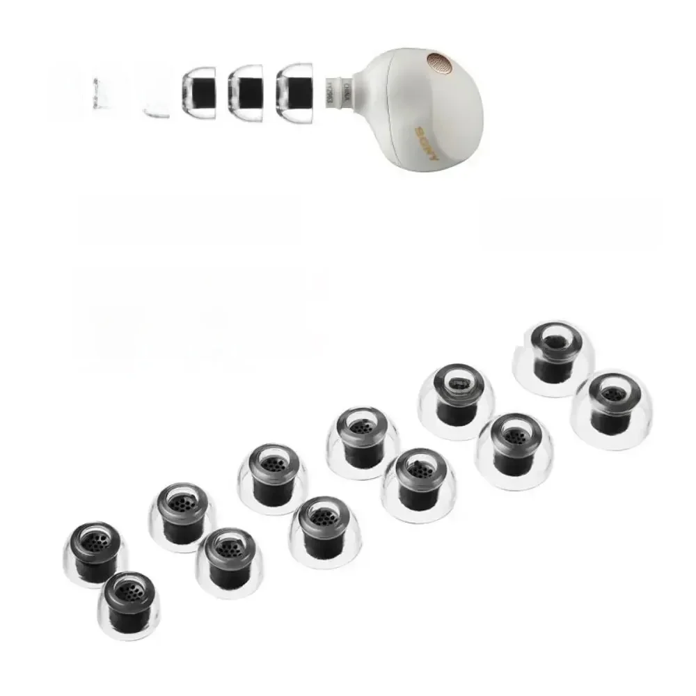 AZLA Xelastec II 2 wkładki douszne TPE termoplastyczne antypoślizgowe wkładki douszne do Buds2Pro XM5 Pi7 Case douszne sportowe IEM HiFi filtr sześciokątny — zdjęcie produktu 7
