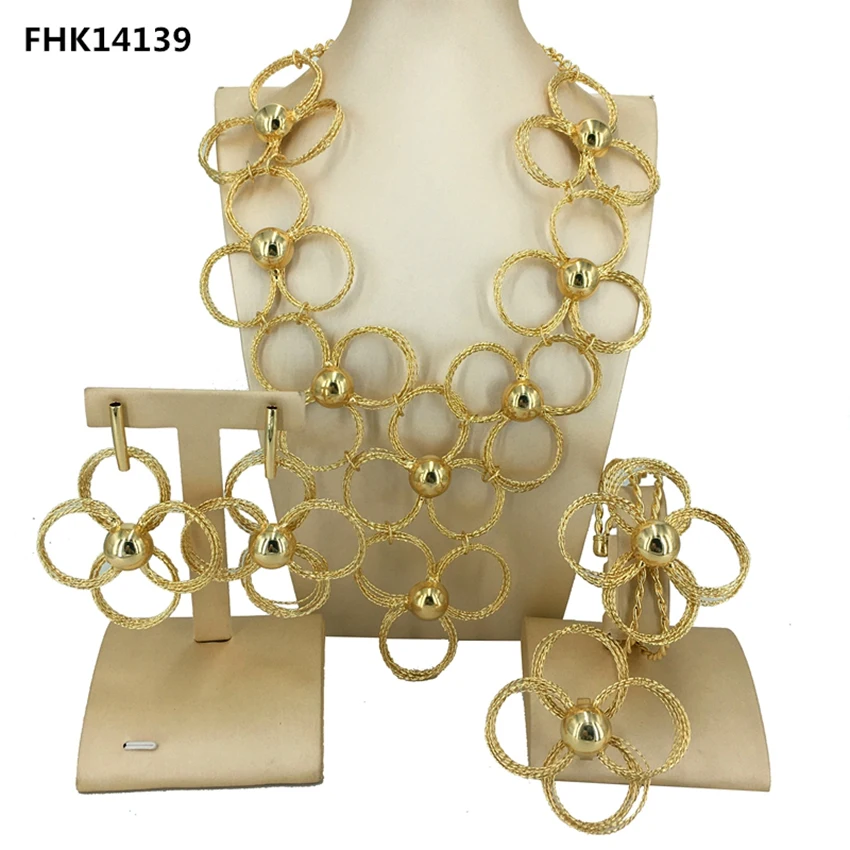 

Yuminglai Brazilian Gold Plated Jewelry Sets Unique Jewelry for Women FHK14139