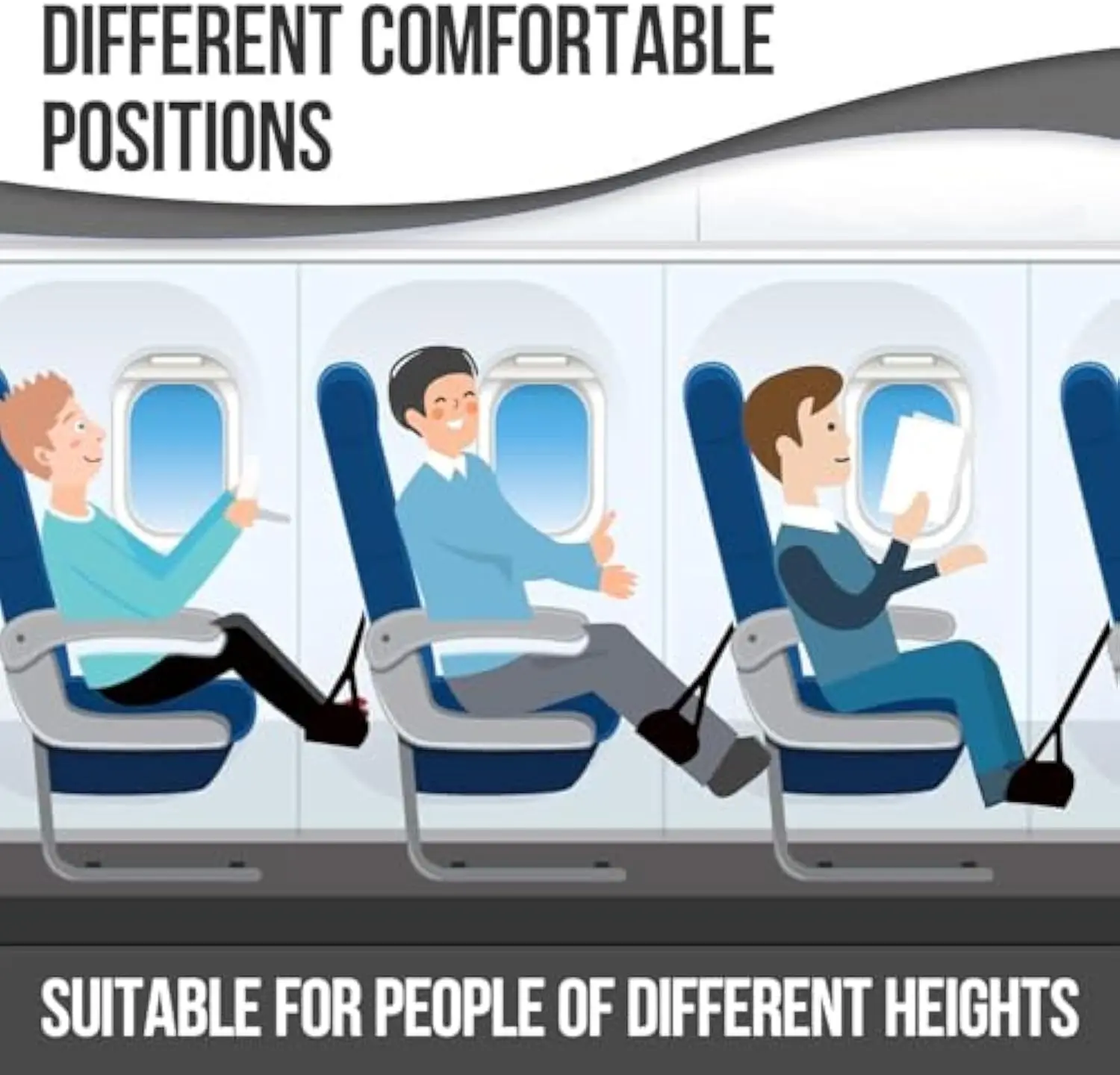 مسند للقدمين على شكل طائرة أرجوحة للسفر أرجوحة مكتب مع طائرة وسكك حديد عالي السرعة مسند للقدمين أرجوحة للقدمين قطعة أثرية للسفر #3