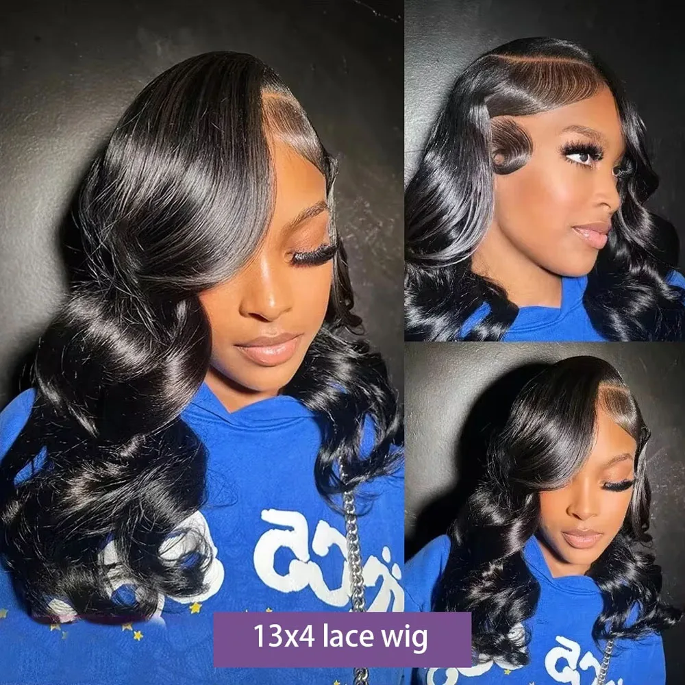 220% Density Body Wave Wear And Go Glueless Human Hair Wigs Bob Wigs For Women Ready To Wear Pre Cut 13x4 Front Wig No Lace image 5