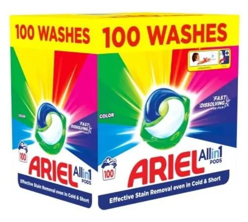 CAPSULAS DE IMPRESIÓN ARIEL COLOR 100 PCS (2X910g)-NUEVO