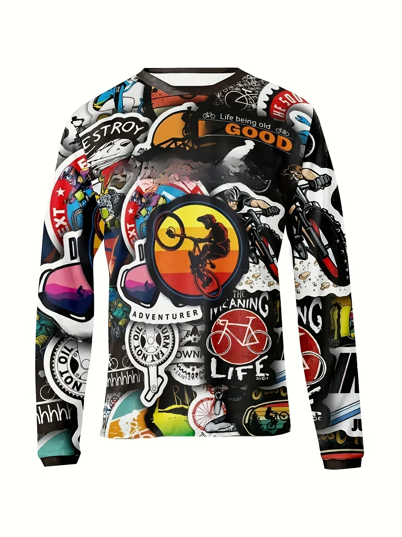 AliExpress NONE Men's Off Road Long Sleeved Sports Motorcycle MTB Cycling Racing Downhill Cycling Jersey