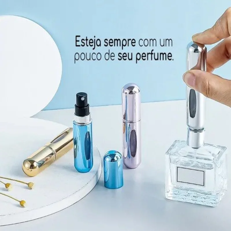 Mini Cápsula Portadora Spray Porta Perfume 5ml Recarregáveis Ideal p/ Viagens/Festas/Trabalho-ENVIO IMEDIATO PARA TODO BRASIL