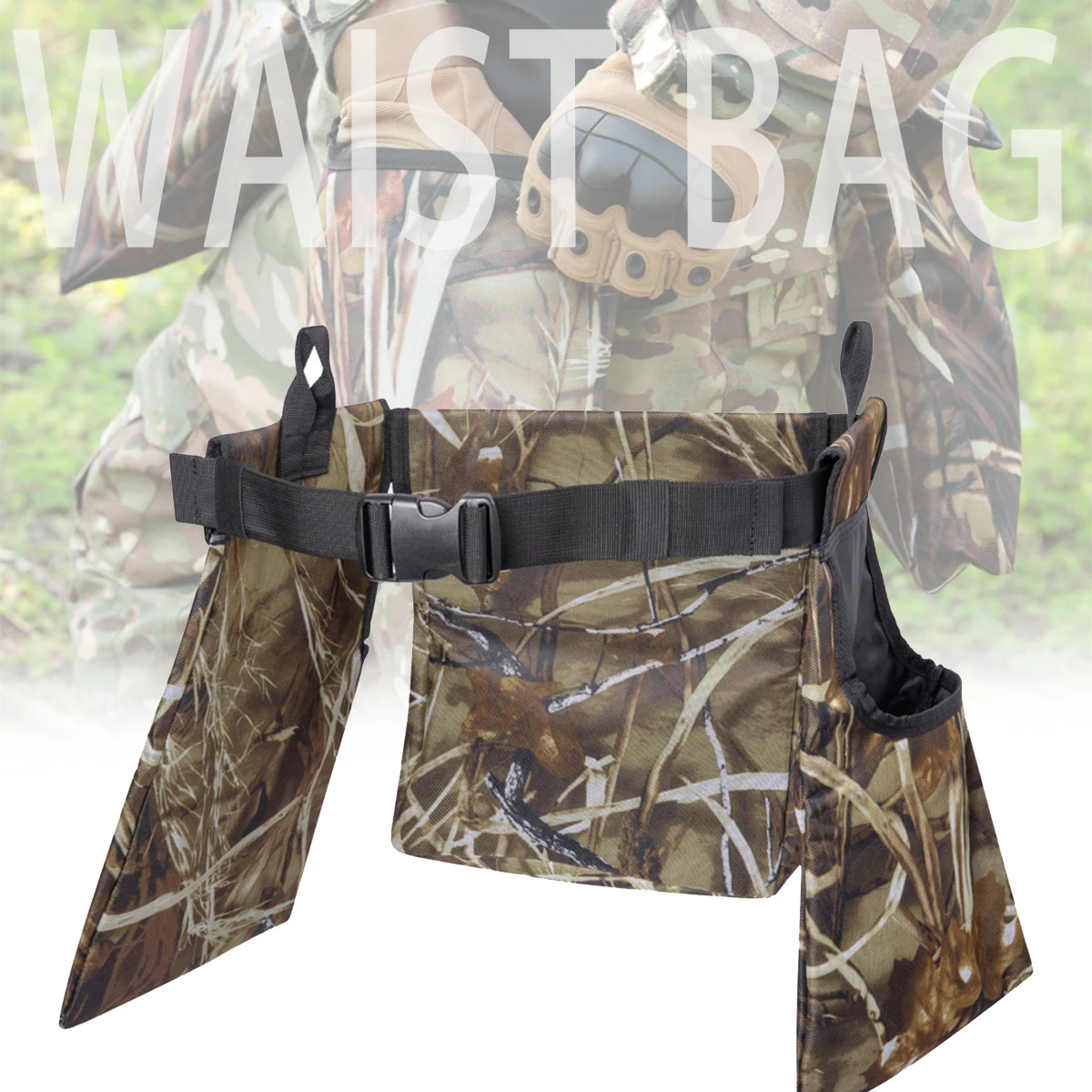 

3 in 1 Tactical Waist Bag Packet Outdoor Multifunction Camouflage Dove Belt with Pouches Hunting field Hiking Camping Gear
