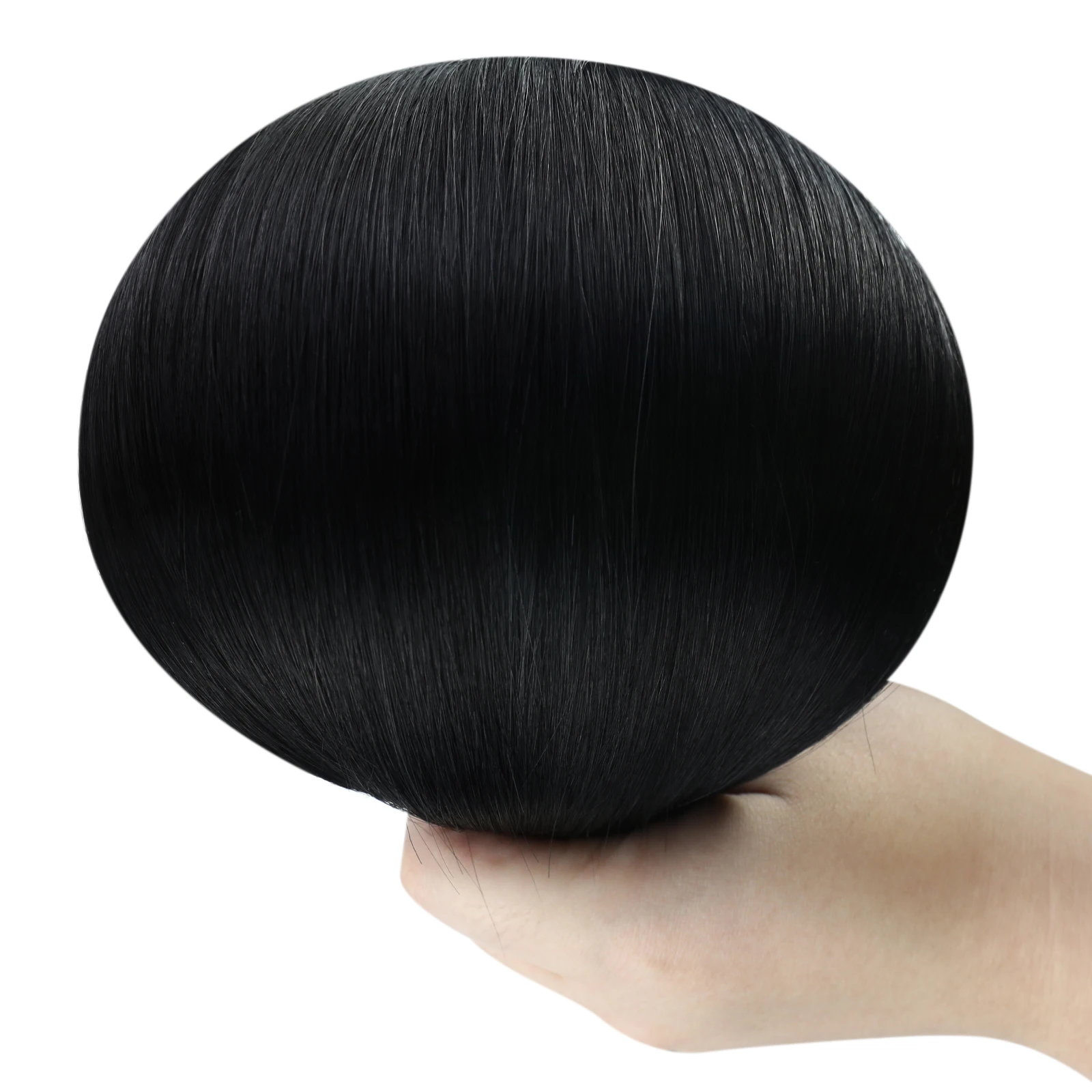 Moresoo عبقرية لحمة خياطة في ملحقات اليد تعادل لحمة وصلات شعر شعر الإنسان ريمي للنساء 16-22 بوصة رقيقة نسج الشعر #5