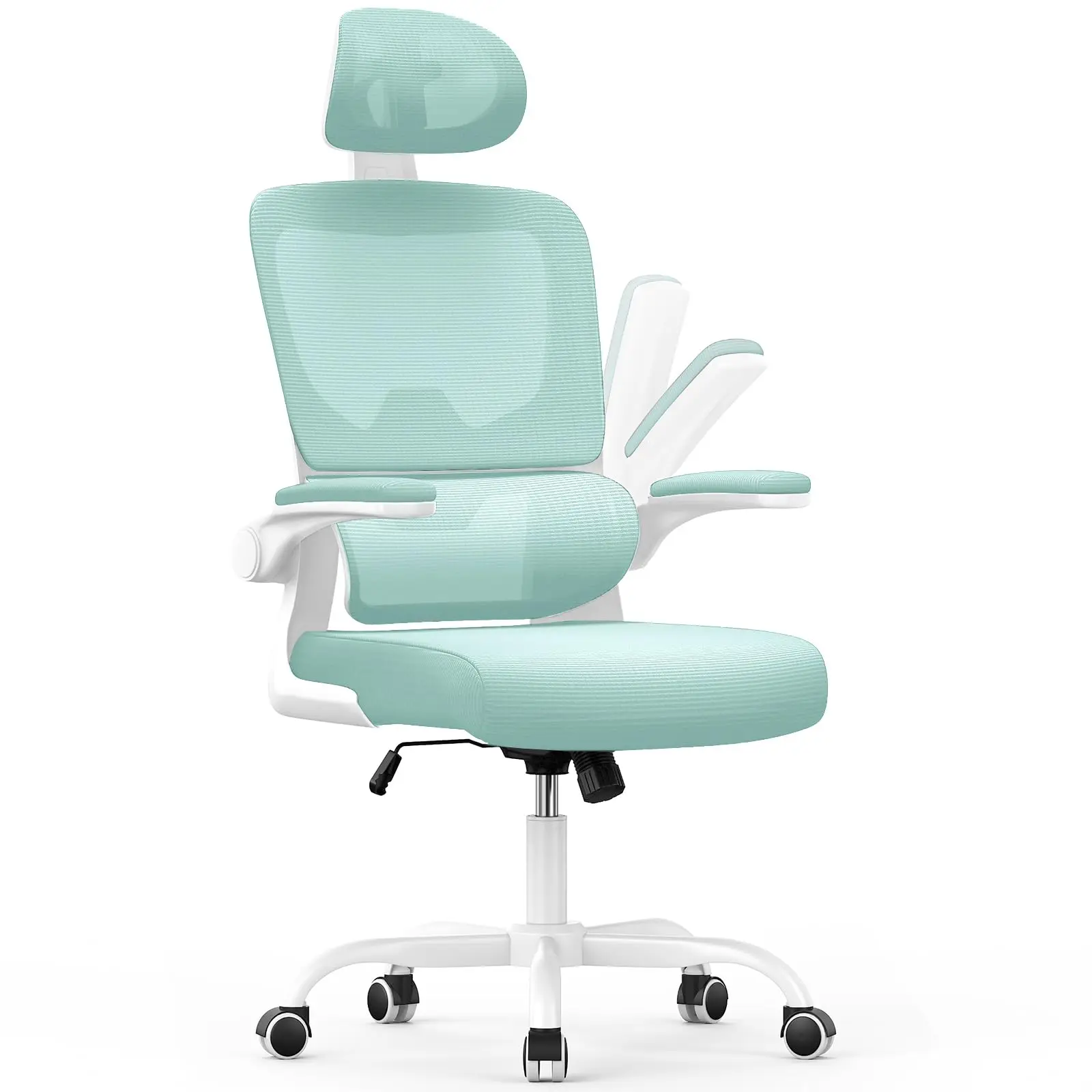 GartistGO Ergonomischer Bürostuhl mit Lendenwirbelstütze, Home-Office-Schreibtischstuhl, verstellbare Kopfstütze und hochklappbare Armlehnen