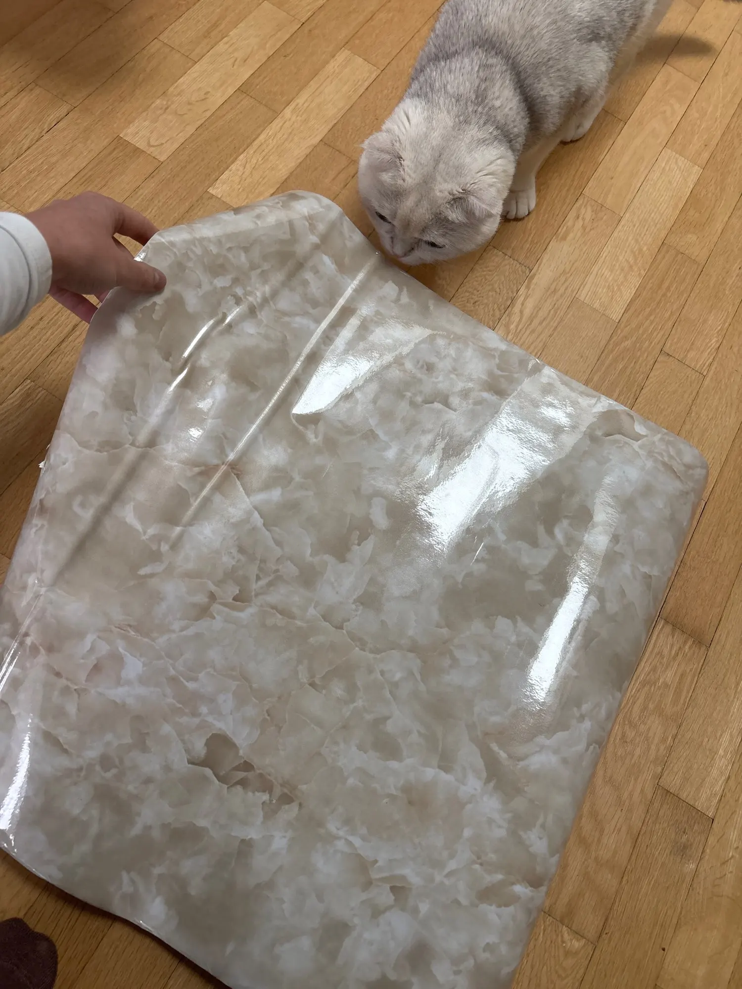 Pvc Self-Adhesive Marble Stickers Kitchen Waterproof Oil-Proof Wallpaper Window Sill Wallpaper Kitchen Ventilator Stickers photo review