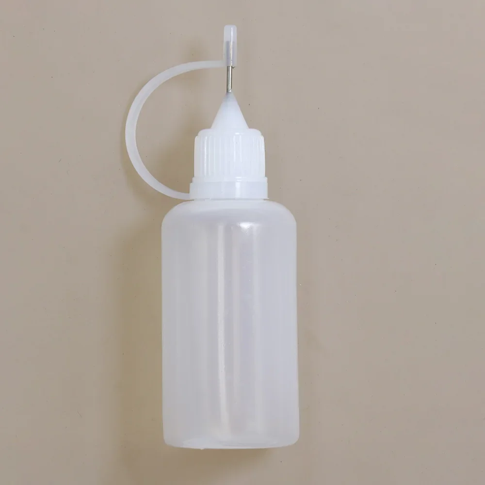 1 szt. 5 ml 10 ml 15 ml 100 ml końcówka igły kleju butelka alkoholowa narzędzie do majsterkowania Craft precyzyjny aplikator igły wyciskany zakraplacz — zdjęcie 2