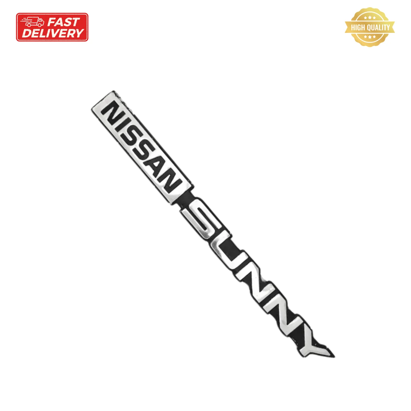 Fit Nissan Sunny B11 Trunk Lid Emblem Badge Rear Emblem Die-Cast in Metal