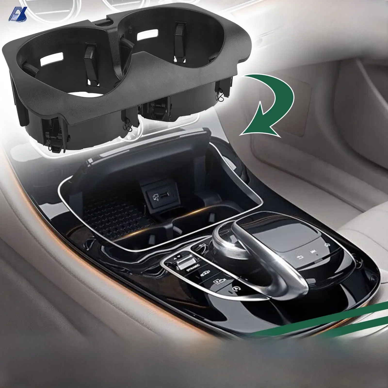 Support de verre d'eau pour boissons, Console centrale de voiture, pour Mercedes Benz C E GLC V G classe W205 W213 W253 W447 2056800691 A 2056800691