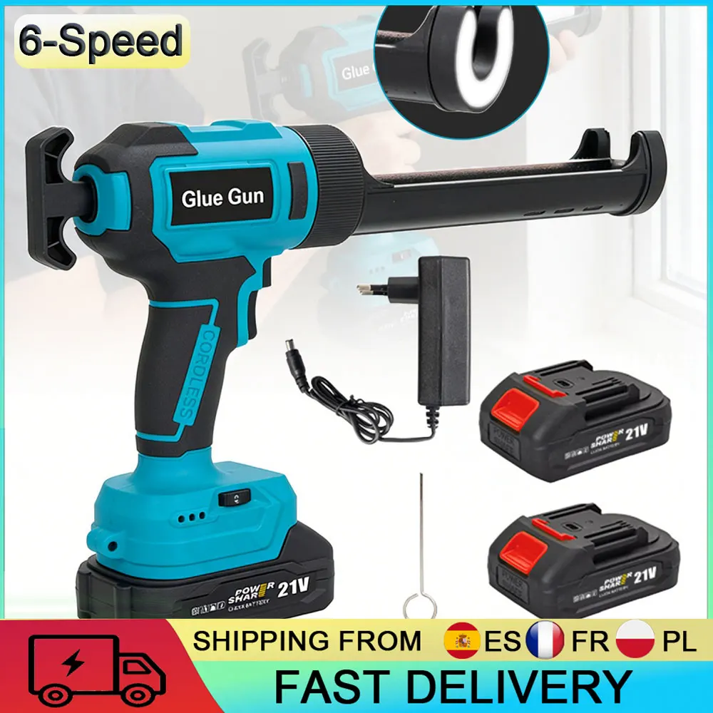 21VElectricCaulkingGun,LEDLight,DigitalDisplay,800KGMaxThrust,6-SpeedCordlessCaulkingGunForTileGroutingWindowGlassCaulkingCordlessCaulkGunFitMakita18VBattery-AliExpress