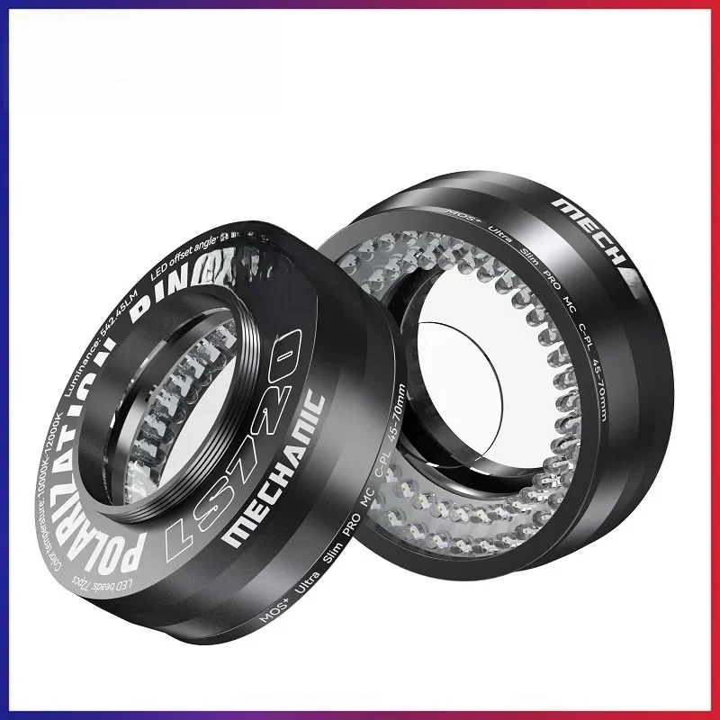 MECHANIC LS720+ Uniwersalny Mikroskop Przemysłowy z Pierścieniowym Światłem LED Polaryzacyjnym Eliminujący Odbicia i Odblaski, Lampy Oświetleniowe 48mm — zdjęcie 2
