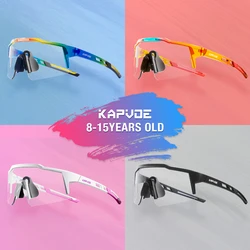 Kapvoe Child Photochromic Sunglasses Sports Glasses Cycling Kids UV400 Boys Bike Skating for Girls Outdoor Bicycle Protectionon