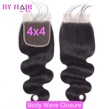4x4 Körperwellenverschluss, brasilianisches Echthaar, freier Teil, 4x4, 5x5, transparenter Spitzenverschluss, natürliche Farbe, nur 100 % Remy-Echthaar