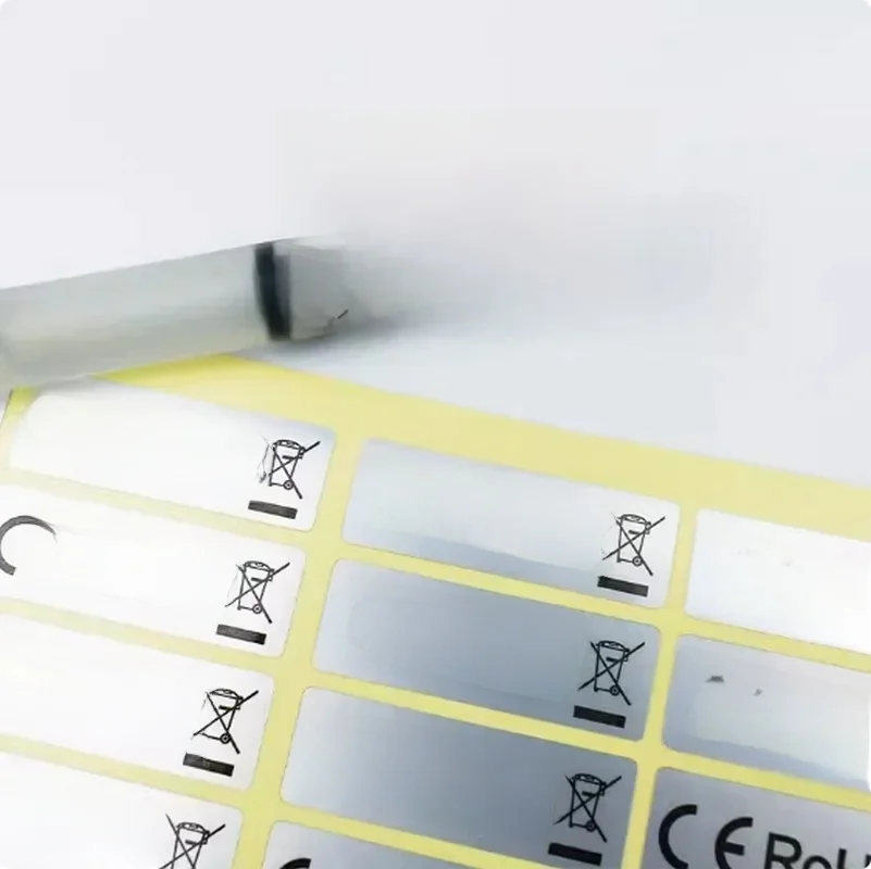 100-5000 szt. Etykieta na kosz na śmieci zgodna z normą UE CE, znak WEEE do recyklingu — zdjęcie produktu 7
