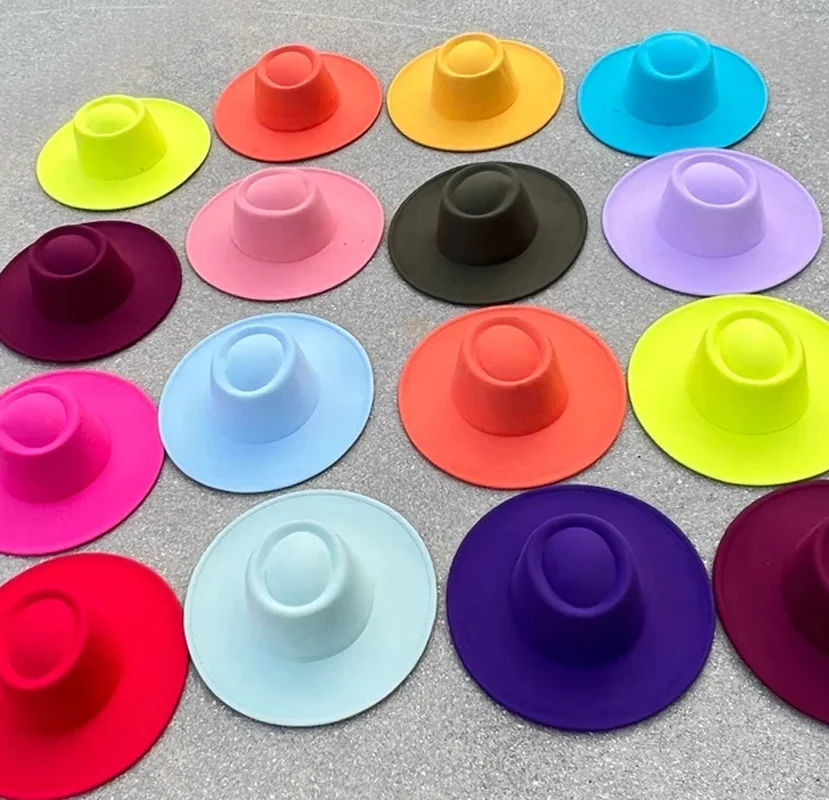 Wide Brim Fedora Hat New Accessories Flat Brim Hat Men\'s Fedora Hat Women\'s Fedora Hat Panama Hat sombrero mujer