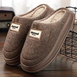 Men's Eva Slippers Platform Fuzzy Memory Foam Living Room Slippers Soft Non-slip Winter Plush Warm Indoor Shoes Luxury Plus Size