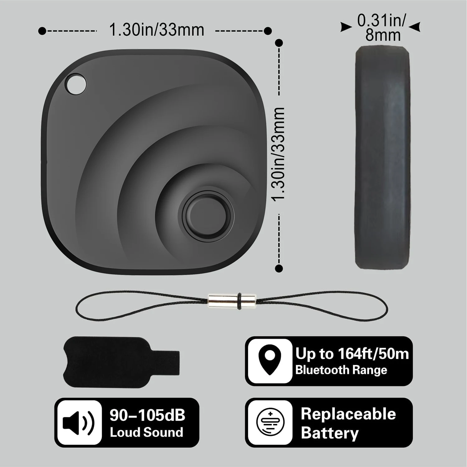 محدد موقع العناصر المحدث بنظام Android Air GPS Bluetooth لعام 2025 متوافق مع Google Find Hub لمفاتيح الأمتعة وحقيبة الظهر والسفر #6
