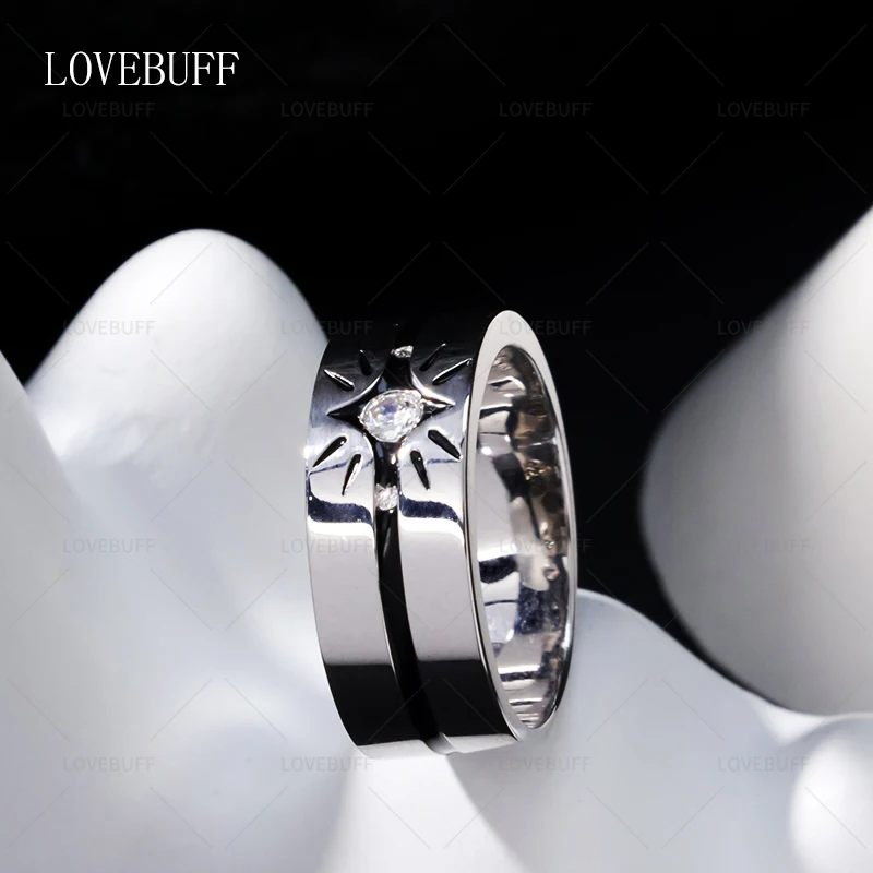 LOVEBUFF Love and Deepspace LAD Affinity 100 Ring Inspired 925 Silver Closed Band