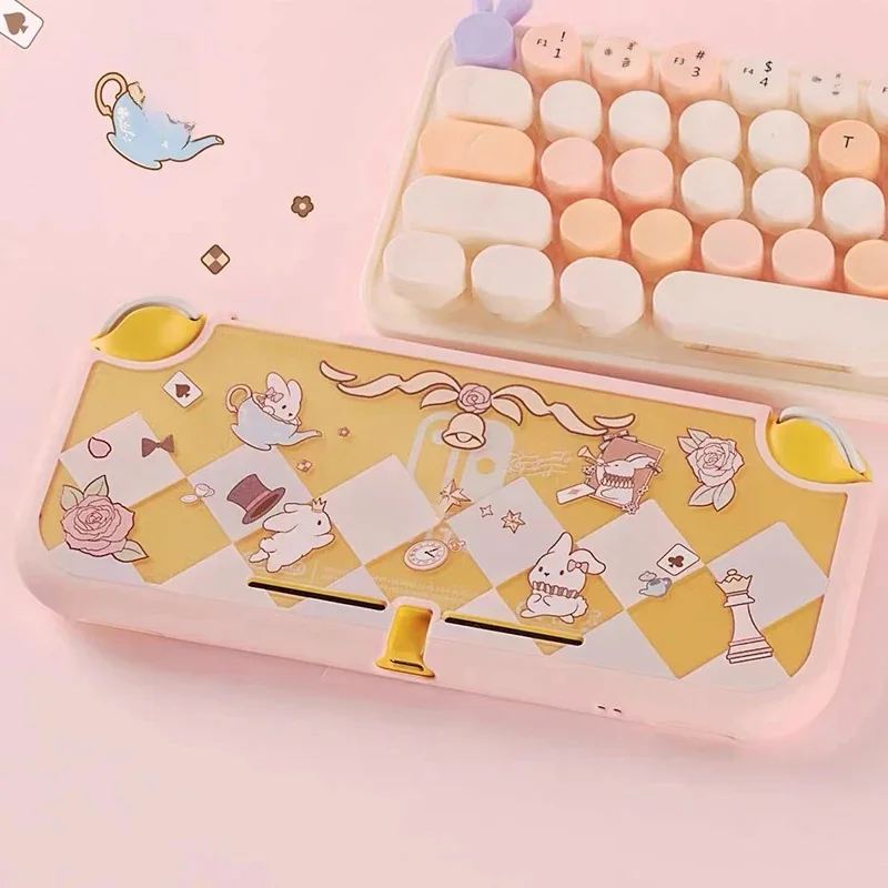 Étui de jeu Switch Lite, lapin mignon, housse de protection arrière complète souple, Compatible avec Nintendo Switch Lite, coque pour NS Lite